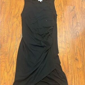 Leith Black Asymmetrical Sleeveless Dress